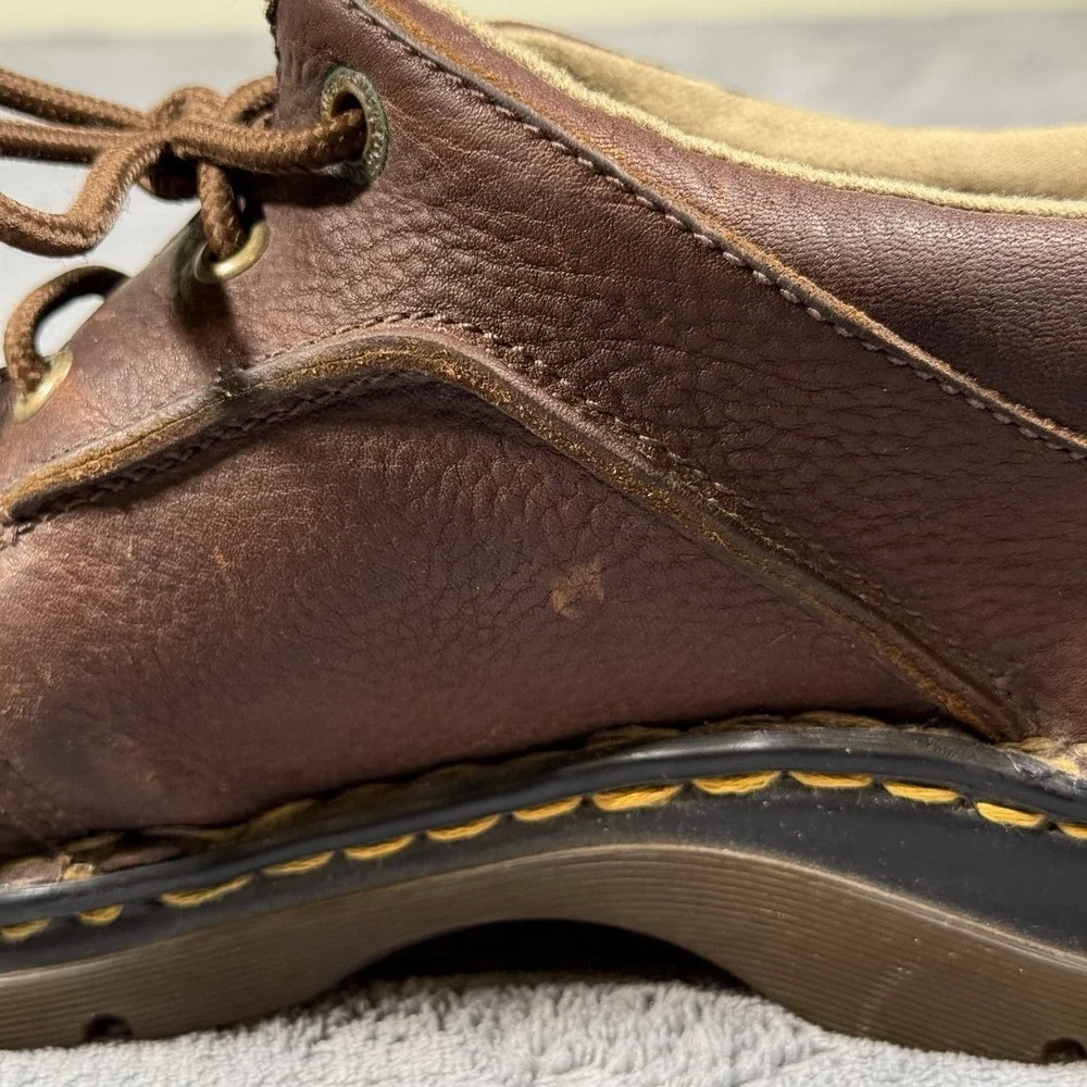 Dr. Martens 11194 Men's 11M Brown Leather Oxford Lace-Up Shoes 3-Eyelet